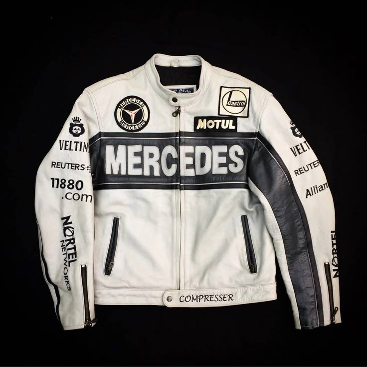 Mercedes racing jacket fully Embroidered and unique style.
