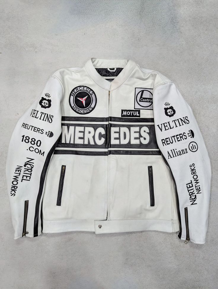 Mercedes racing jacket fully Embroidered and unique style.